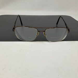 GENESIS G 4013 Eyeglasses Frame Brown Half Rim 56 [] 18-145